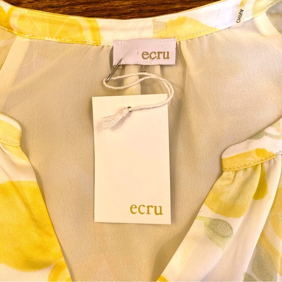 Loren Flutter Sleeve Blouse in Yellow Size XS - Picture 4 of 8